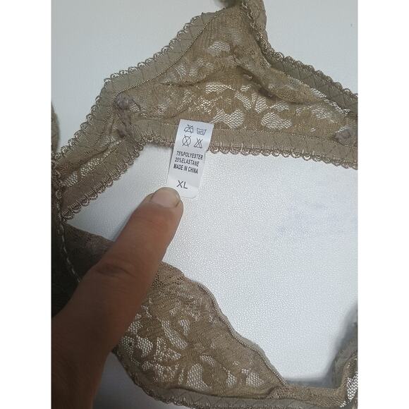 Swbreety Nude Lace Bra and Thong Lingerie Set - XL - New - Picture 6 of 7